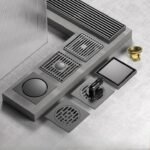 Drain de sol carré anti-odeur en laiton 10x10cm, salle de bains, toilettes, grand déplacement,