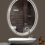 Keonjinn 24 x 32 Inch LED Oval Mirror Backlit Bathroom Mirror Dimmable Lighted Vanity Mirror Anti-Fog Wall Mounted Makeup Mirror with Lights