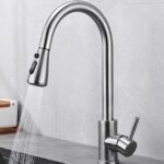 Kitchen Sink Mixer Faucet with Pull Out Spray, 360 Rotating Single Handle Pull Down Tap Nickel Brushed 304 Stainless Steel Deck Mounted Kitchen Vessel Taps 2026 - $113_99