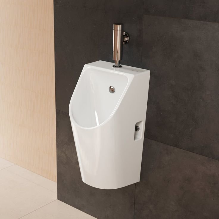 hansgrohe EluPura Original S Urinal mit Zulauf von oben und Ablauf nach unten_hinten spülrandlos